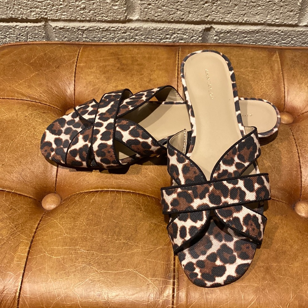 Ann Taylor Leopard Slides